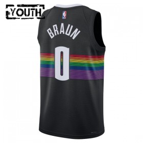 Dres Denver Nuggets Christian Braun Nike 2025-26 City Edition Crno Swingman - Dječji